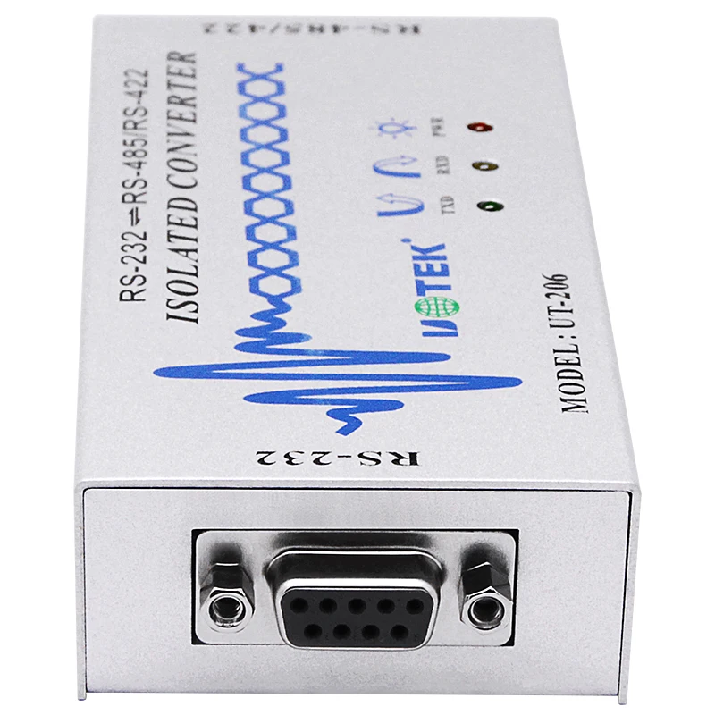 New RS-232 to RS-485 RS-422 Converter RS422 RS485 to RS232 Adapter DB9 Com Connector Optical Isolated ESD Anti-Surge UT-206