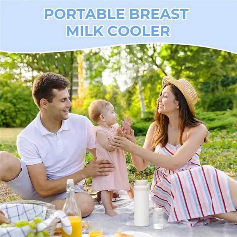 AINY-Breastmilk Cooler 22 Oz Portable With 360° Total Cooling For 24 Hour Storage Bottle Milk