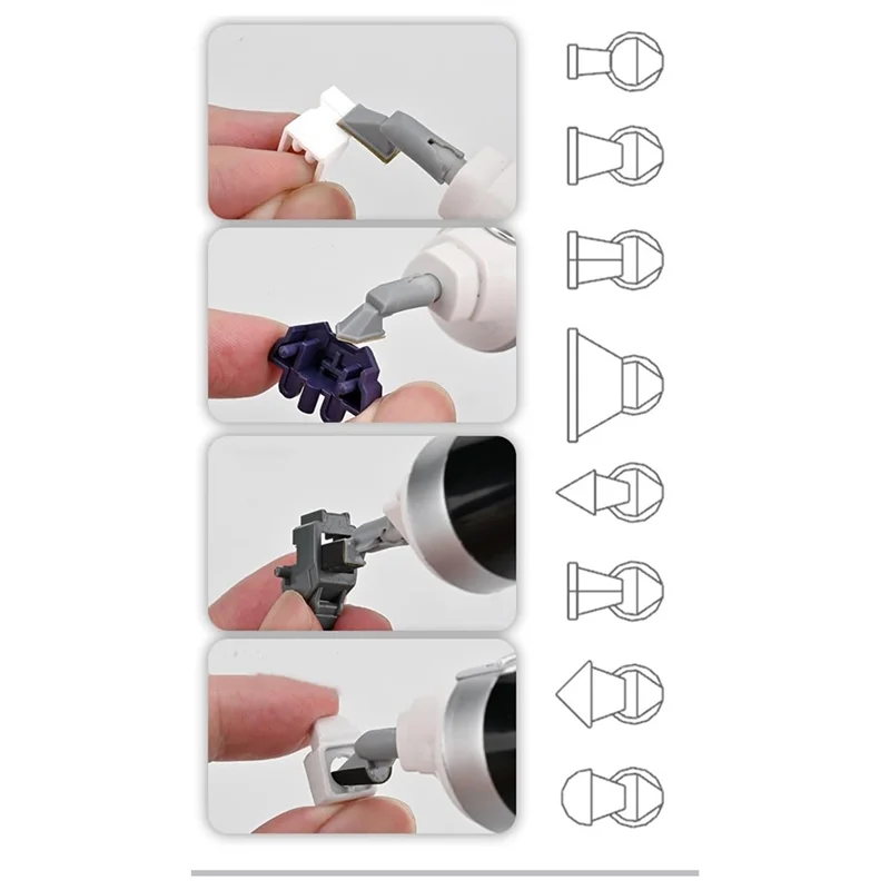 Promotion! Electric Reciprocating Sander, With 8Pcs Sanding Head For Hobbies,Art,Miniature,Figure Polishing,Sanding