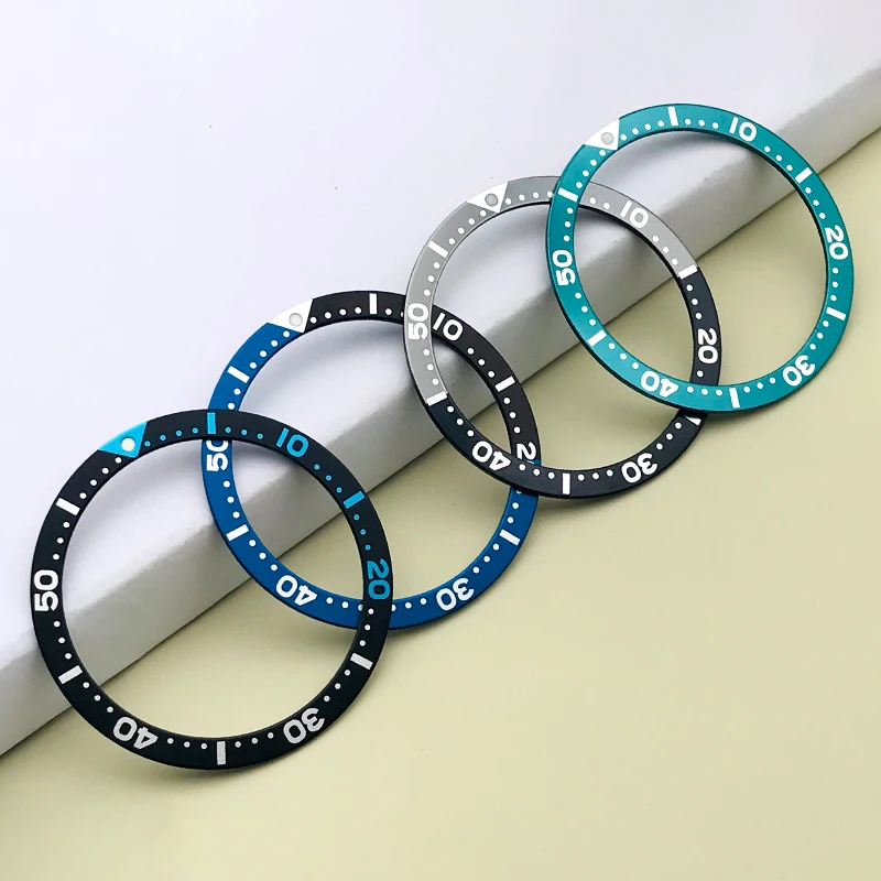 SKX007 wkładka bezelowa 38mm pierścień aluminiowy seiko Sport 5 SKX płaska ramka SRPD męskie etui na zegarki wymień części, rozmiar 38mm * 31.5mm