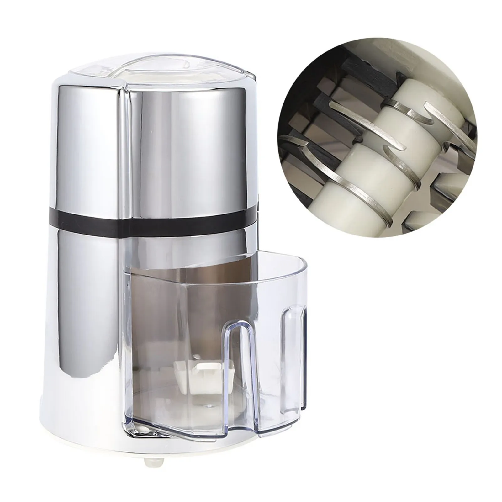 Manual Ice Crusher Commercial Shaved Ice Crusher with Stainless Steel Blade Portable Summer Household Kitchen Accessories