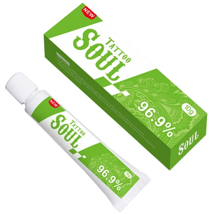 

96,9% SOUL Green Before Tattoo Cream для полуперманентного макияжа, пирсинга, микроблейдинга, бровей, глаз, губ, 10 г