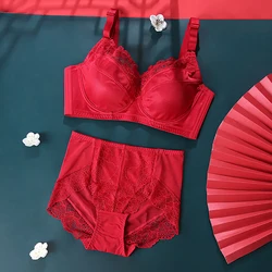 Plus Size Clothing 2 Piece Bra Panties Brassiere Sexy Underwear Set D E F G H Cup Women Lingerie Set Bras And Panty 38 40 42 44