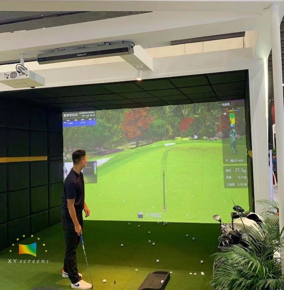 New Thickened Golf Impact Muted Screen Sandwich Screen White Golf Projector Screen For Golf Simulator