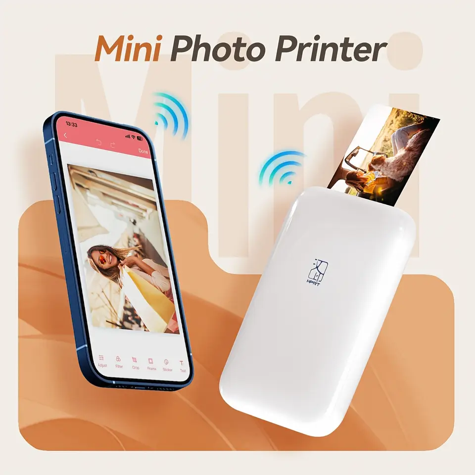 MT53 2x3-Inch Portable Photo Printer with Bluetooth & 300dpi Resolution