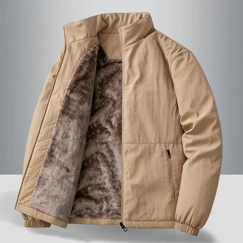 2024 Winter Fleece Gevoerde Militaire Jassen Voor Mannen Mode Dikke Warme Katoenen Gewatteerde Jas Heren Casual Jas Luxe Bovenkleding man