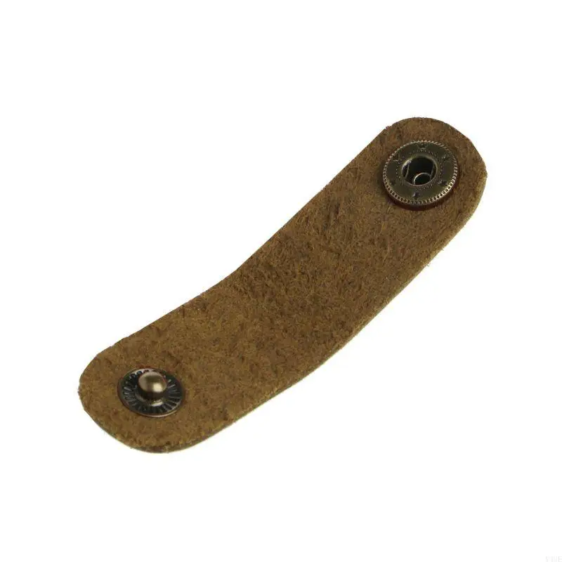 Y4UE Faux Leather Cáp Tổ chức CLIP Wrap Bobbin Earphone Wire công cụ