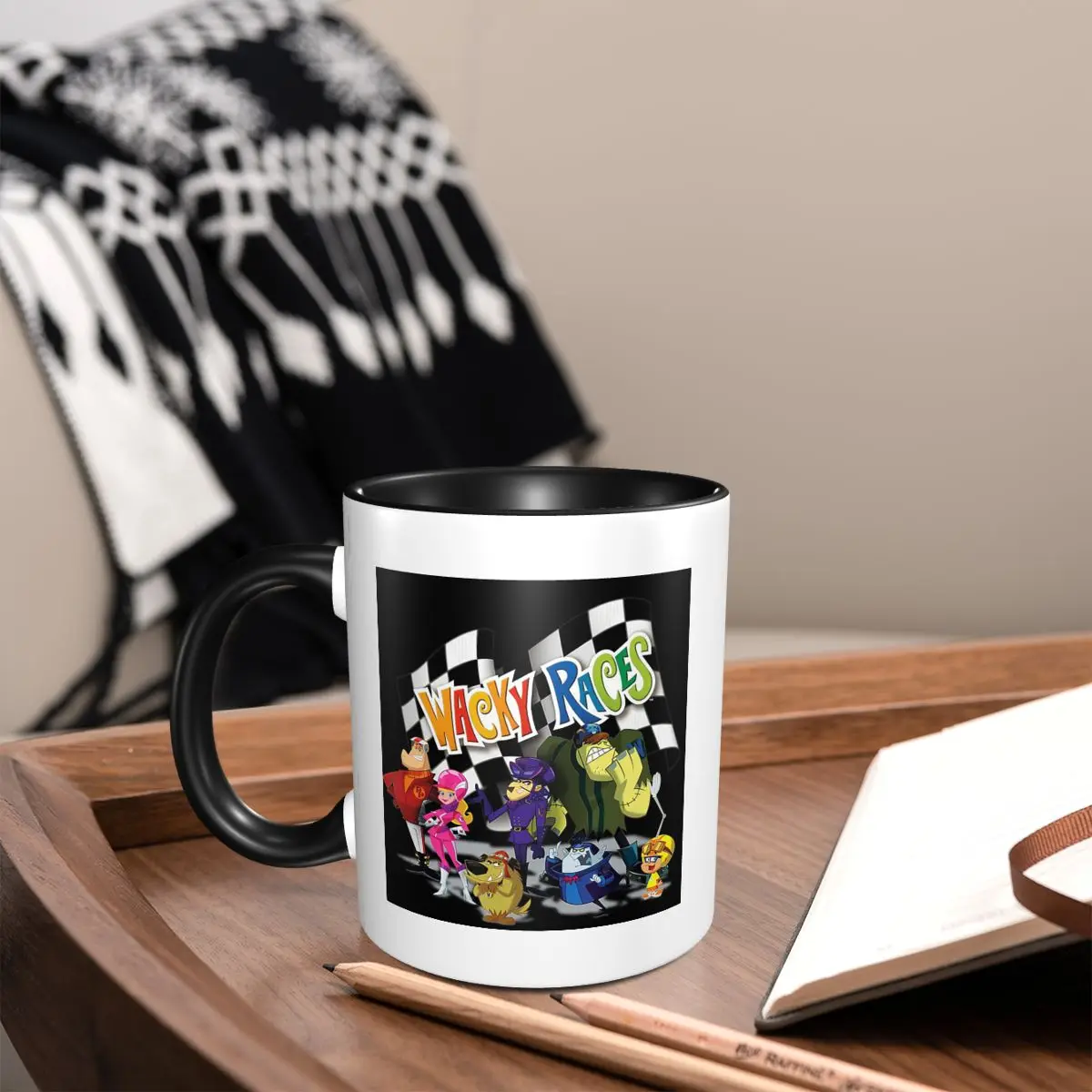 Muttley Laughings Wacky Races Cartoon Dog Mug Funny Ceramic Coffee Cups Tea Mugs Milk Cup Drinkware Gift for Friends