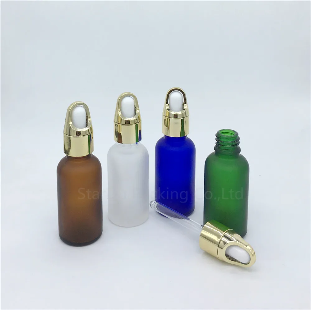 Travel Bottle 480pcs 30ml Amber Green Blue Transparent Frosted Glass Essential Oil bottle,30cc Glass Perfume Dropper Bottle