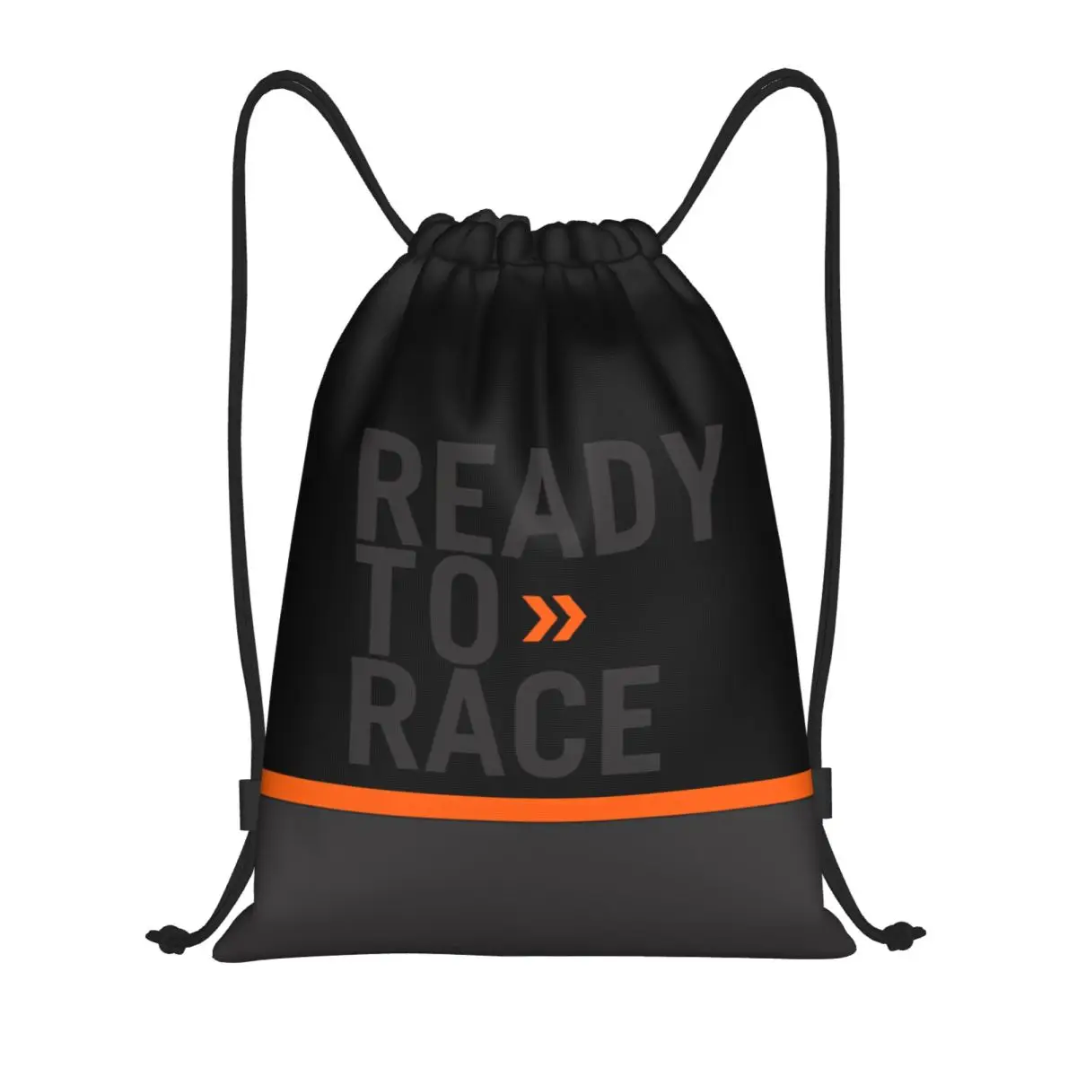 Custom Ready To Race Logo Drawstring Bag for Shopping Yoga Backpacks Men Women Racing Sport Motorcycle Rider Sports Gym Sackpack