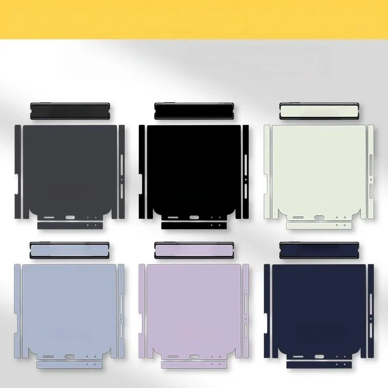 Plain Decal Skin for Samsung Galaxy Z Flip8 7 6 5 4 Back Screen Protector with Hinge Film Cover Flip3 Wrap Colorful Sticker