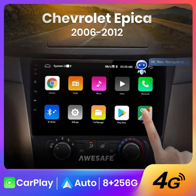 AWESAFE Wireless CarPlay Android Auto Radio for Chevrolet Epica 1 2006 2007 2008-2012 Car Multimedia Player GPS 2din autoradio