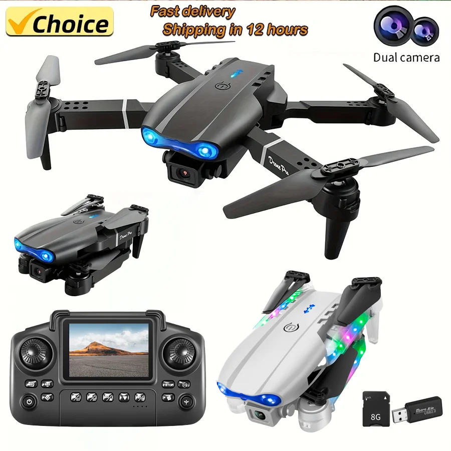 2025 Nowy quadcopter RC E88 E99 Pro Max z pilotem ekranowym |   Optyczne pozycjonowanie przepływu |   Prezenty dla chłopców z podświetlanym ramieniem LED