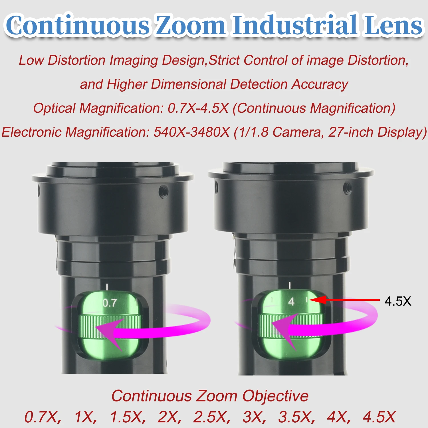 Microscópio eletrônico de luz coaxial KOPPACE 540X-3480X 4K 8,3 MP HD câmera pode tirar fotos e medidas