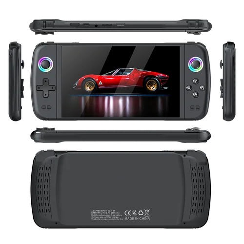Imagen 1 del producto Consola de videojuegos portátil Retro de bolsillo M27 con pantalla grande de 7,0 pulgadas 1024*600 soporte de pantalla LINUX Emelec 64G/128G