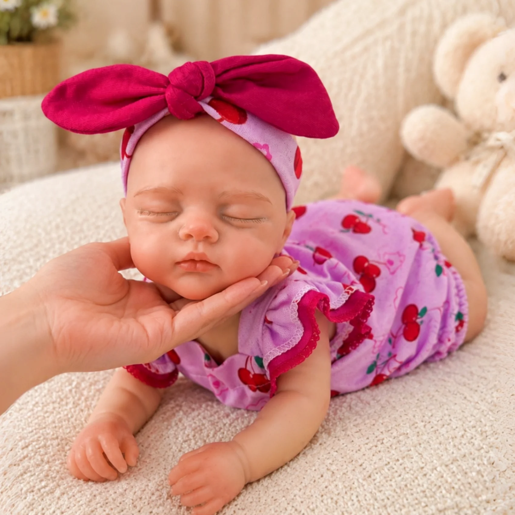 

Closed Eyes Can Open Mouth 12 Inch Irys Flexible Silicone Girl Bebe Reborn реборн For Daughter's Birthday Gifts Handmade Doll