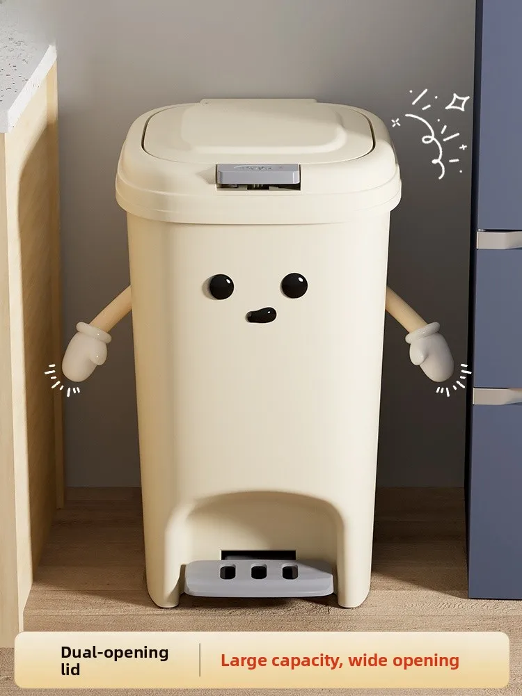 

Large Capaci Pedal Operated Tra Can for Home Kitchen Batoom Living Room Creative Cover Design Luxury Paper Basket