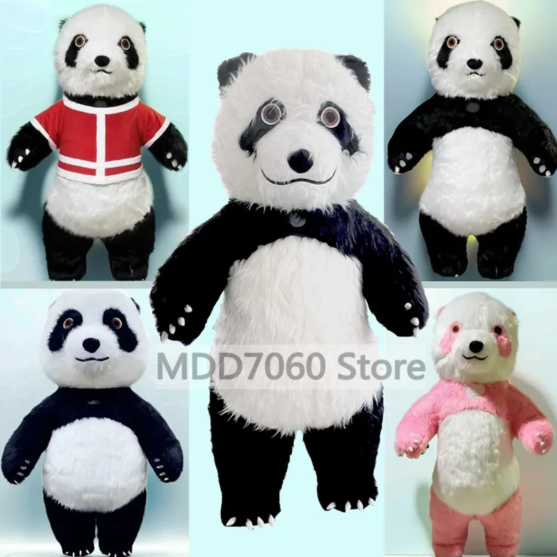 Aufblasbare Kleidung mit Panda-Maskottchen, 2 m/2,6 m/3 m, riesige Kleidung für Erwachsene, zum Gehen, Rollenspiele, Geburtstagsfeier, Performance-Requisiten