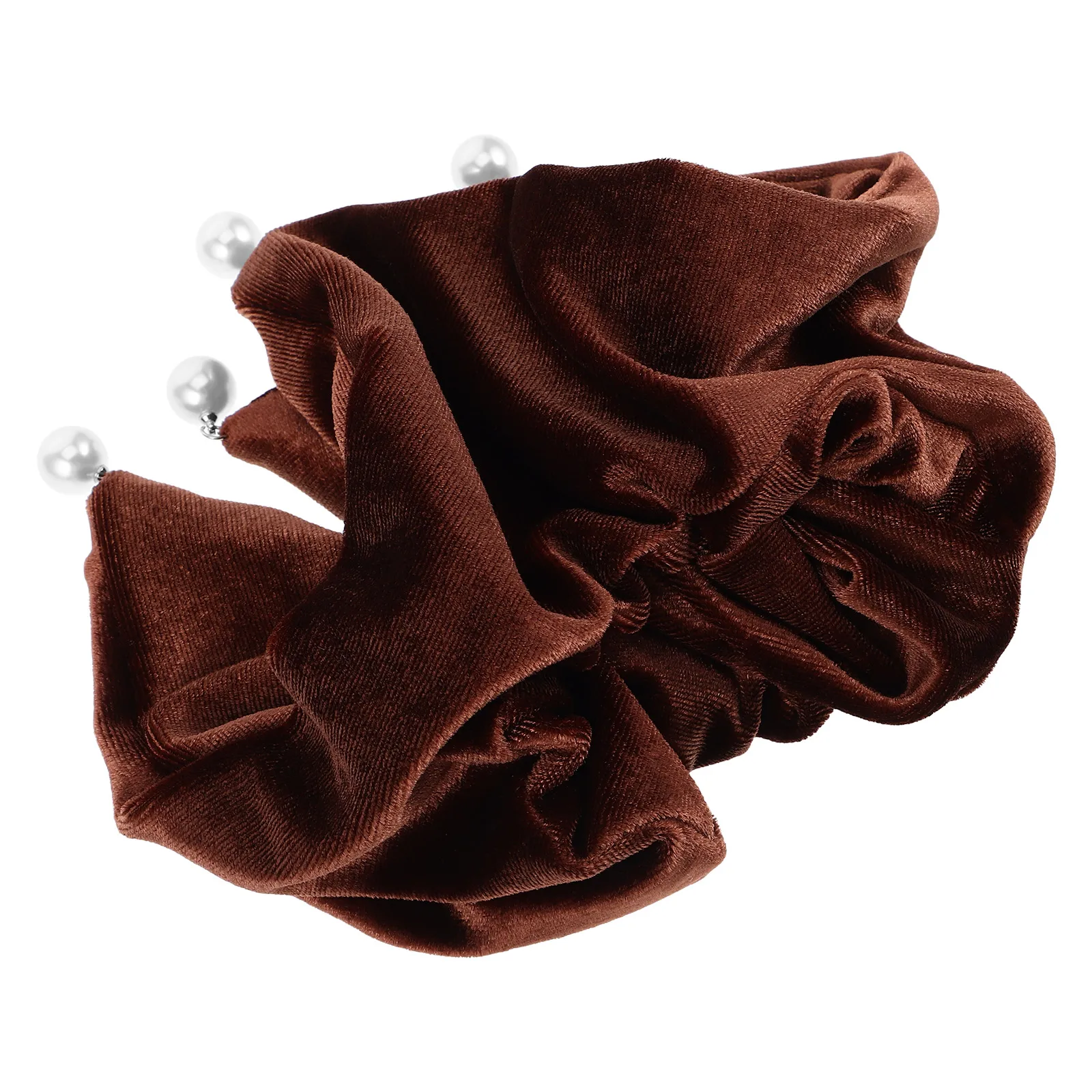 

Velvet Large Extra Large Hair Scrunchies Scrunchies Women Brown Bows Jumbo B Thick Hair Accessories Pearl Fall Winter