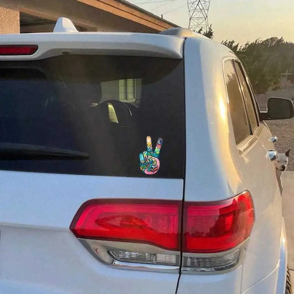 1Pack Funny Peace Gesture Possum Waterproof Vinyl Sticker Emoji Decal For Car Truck Laptop PC Tool Box Decor - view 4