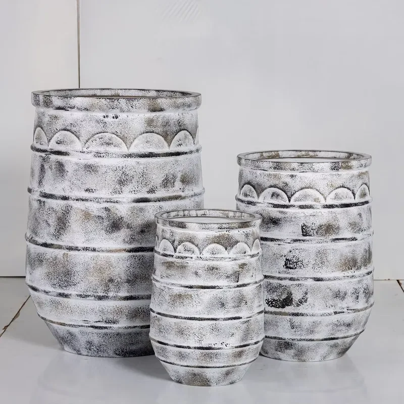 for Garden Pots Elegant Outdoor Living Planters Quality Flower Pots Tall Vase Resin Special Design for Home Decor
