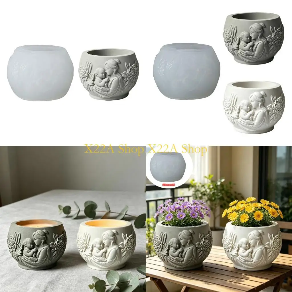Unique Versatile Silicone Mould For Making Decorative Flower Pots With Resin Cement And Concrete Materials