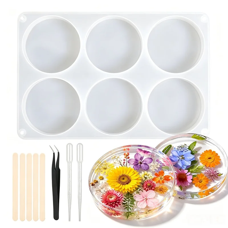 9Silicone resin mold, sold individually，Epoxy resin casting molds，Durable Handmade Epoxy Molds，Tray mold kit，Suitable for craft
