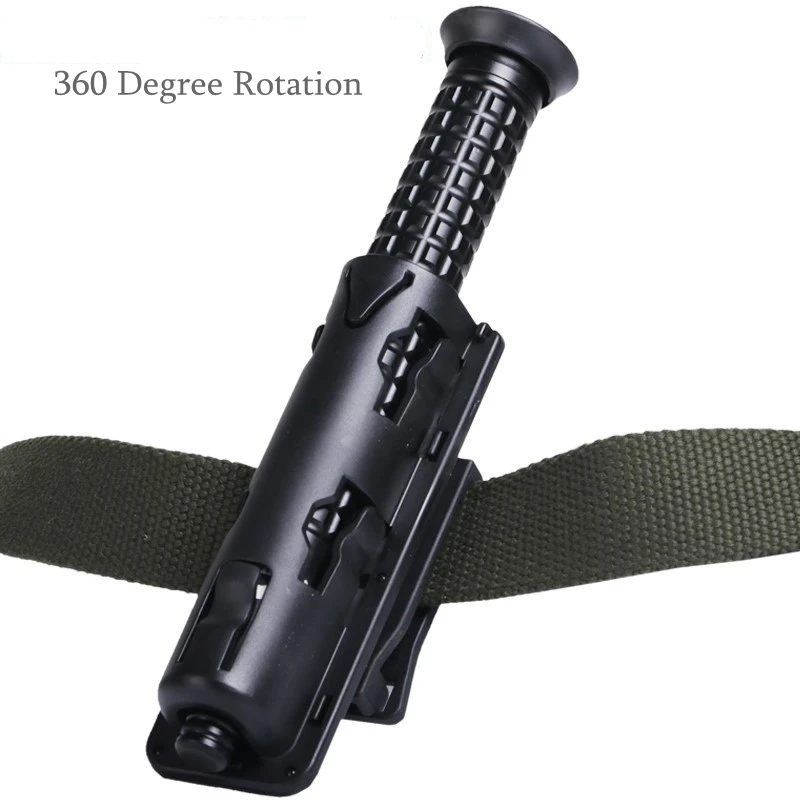 Tactical Baton Holder Pouch Case 360 Degree Rotating Military Baton Holster Police Duty Belt Baton Open Top Waist Carry