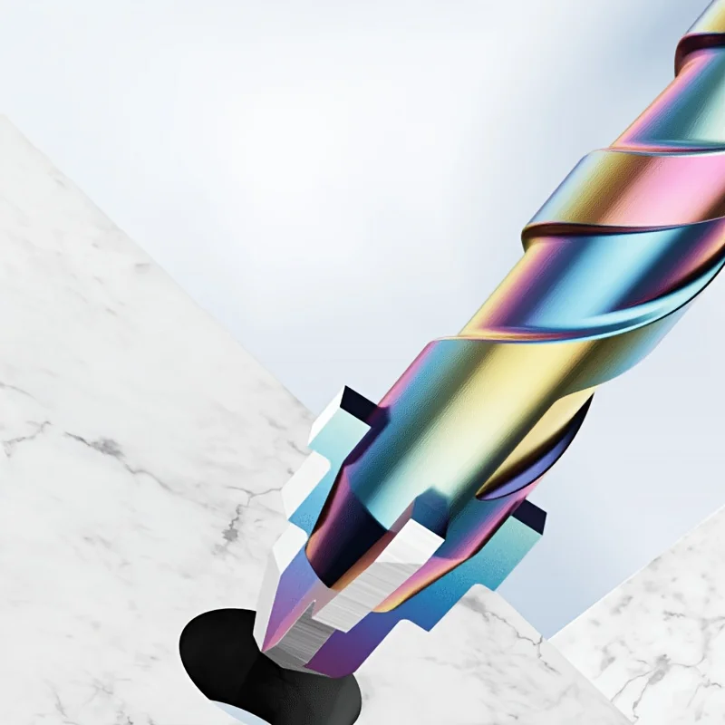 3-12mm Vierkant-Gezahnte Bohrer mit Sechskantschaft, Mehrzweck-Bohrerset für Fliesen, Marmor, Glas, Ziegel, Beton und Holz – Detail 4
