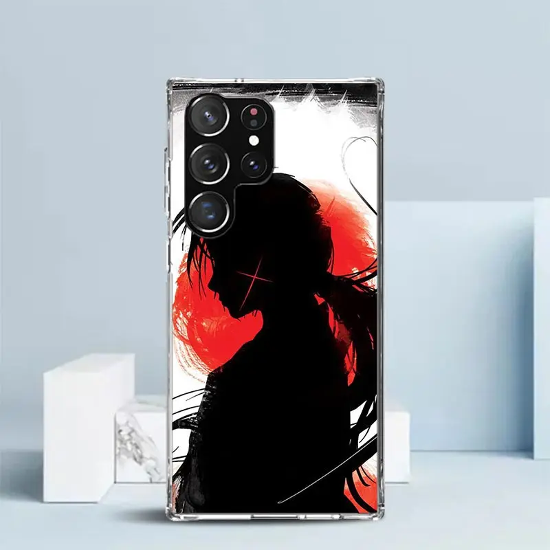 Rurouni Kenshin Anime Silicon Call Phone Case For Samsung Galaxy S23 S24 Ultra S21 S20 FE S22 S10 Plus S10E S9 S8 + Cover Funda