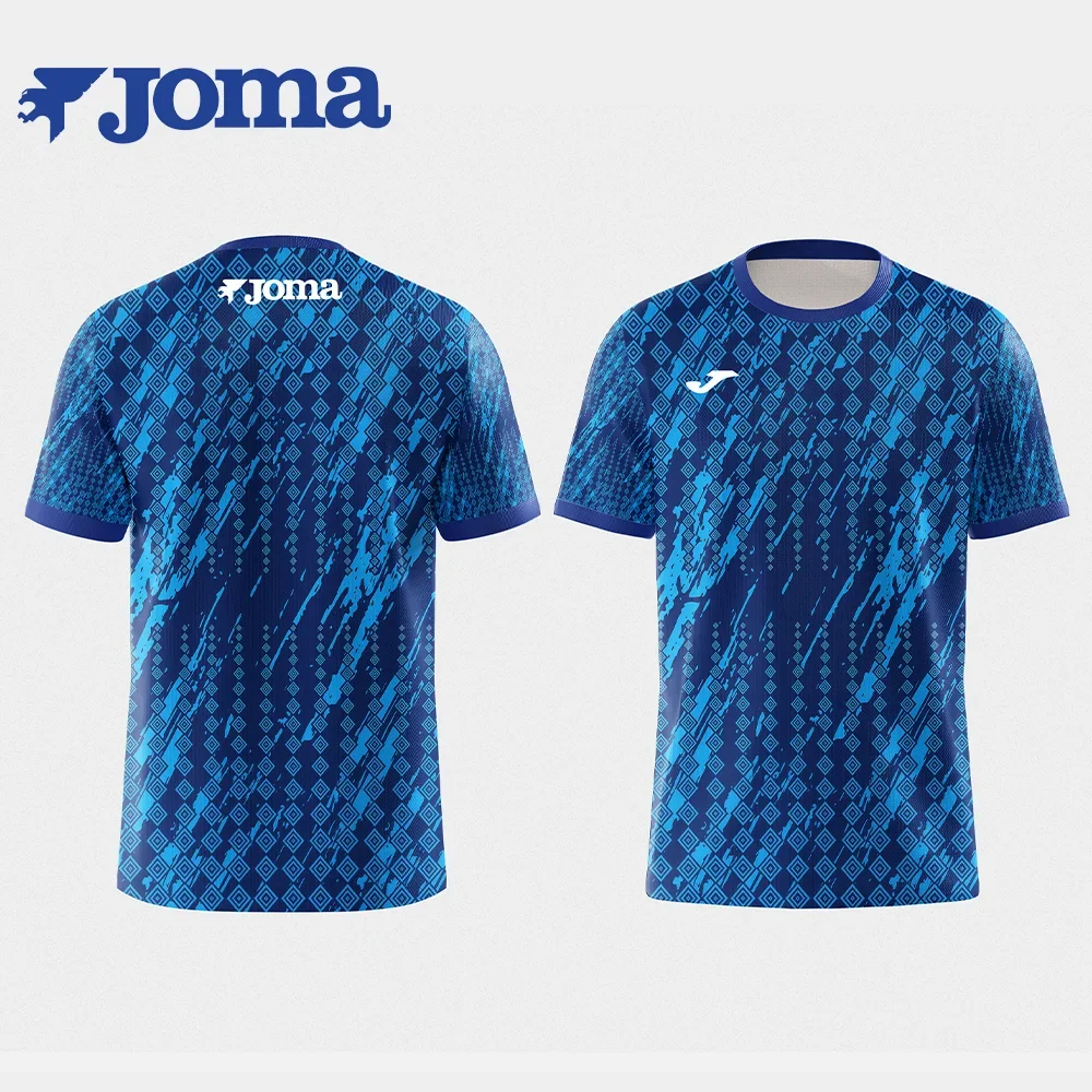 JOMA Brand Men's 3D Printed T-Shirt Summer Quick Dry Breathable Leisure Fitness Running Cycling Short Sleeve