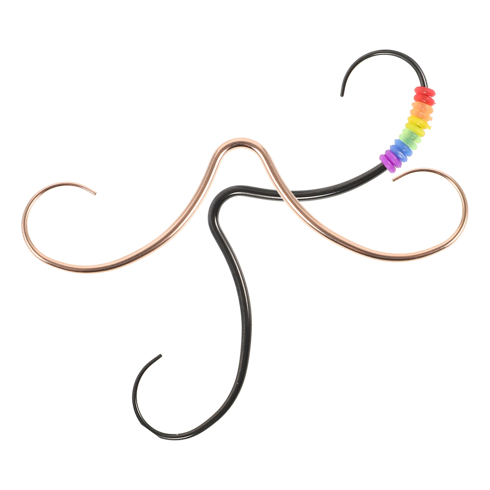 

2Pcs Mustache Septum Ring Metal Nose Piercing Jewelry Durable Stylish Nose Ring Body Piercing Accessories for Women Girls