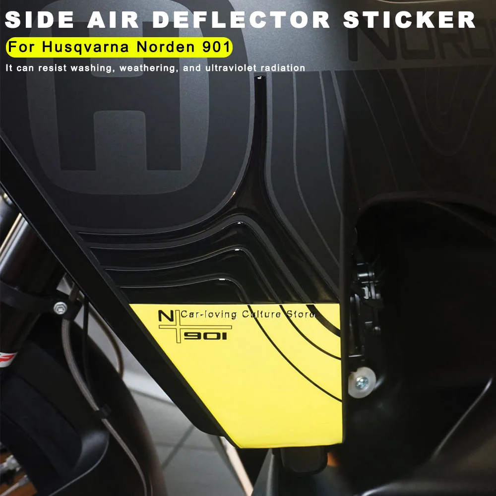 

For Husqvarna Norden 901 Waterproof Protective Sticker Motorcycle Side Air Deflector Sticker 3D Motorcycle Sticker