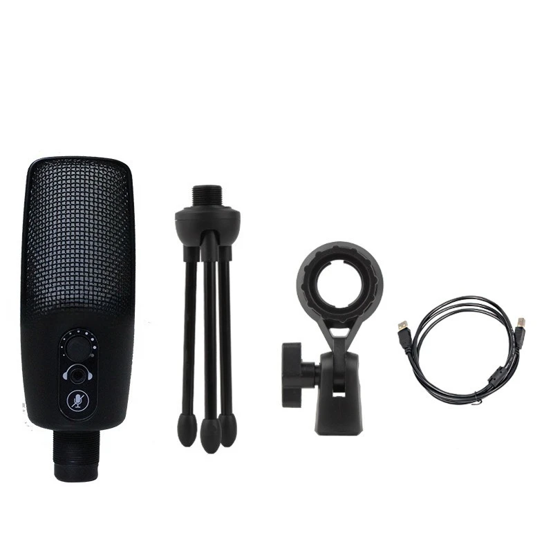 

Colorful RGB microphone, one-click silent microphone USB microphone drive-free with bracket