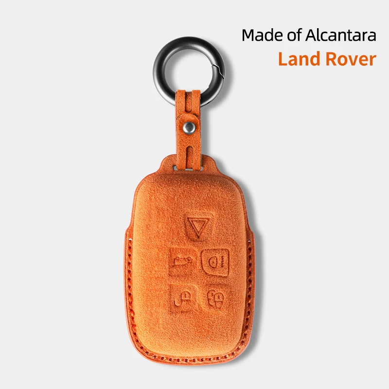 Alcantara  Car Key Case Cover Holder Smart Key Bag Accessories For Land Rover Range Rover Discovery Defender Keychain