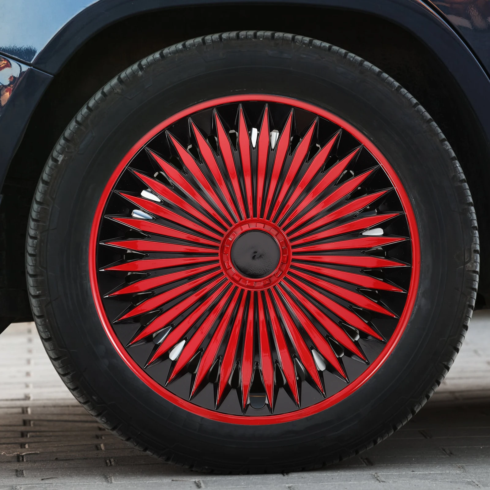 

Hubcaps Car Rim Decorative Wheel Accessory Iron Steel Ring Automotive Covers Pp