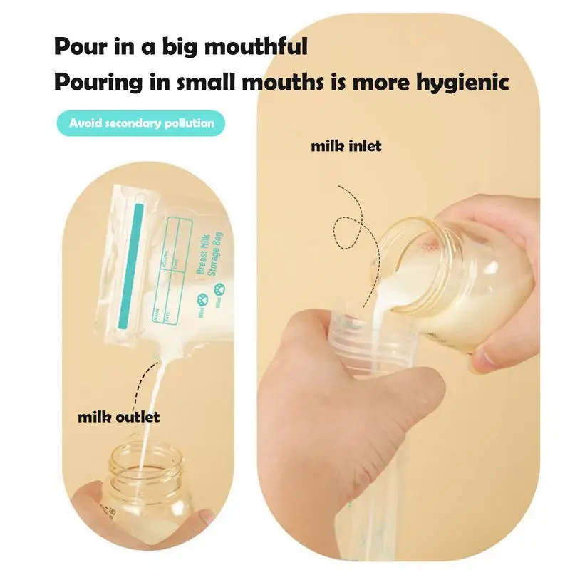 Breast milk Storage Bags 30pcs Large Capacity Breastmilk Freezer Bags for Refrigeration Freezing Pumping Breastfeeding accessory