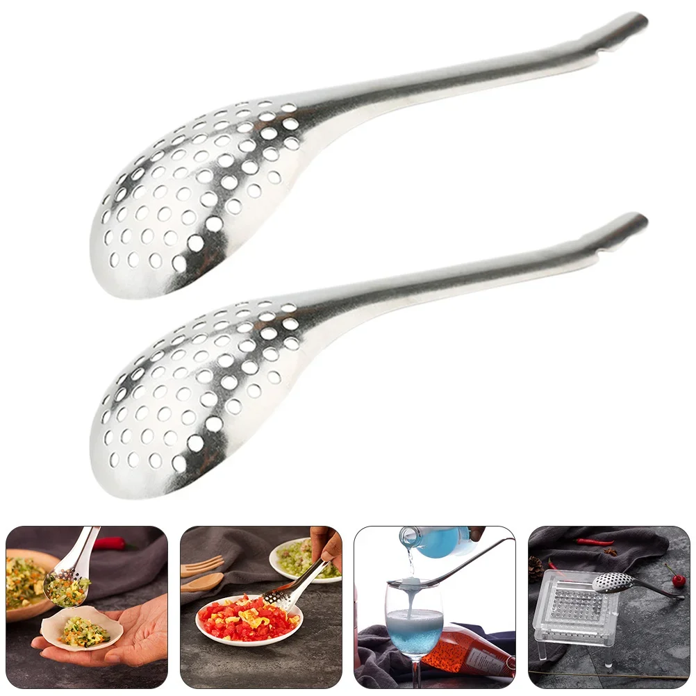 

Spoon Strainer Spoons Steel Slotted Stainless Caviar Small Spherification Perforated Cocktail Bar Serving Metal Bartender