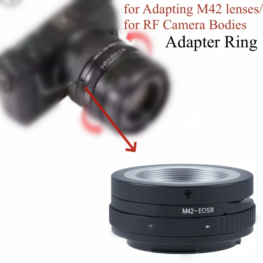 1 PCS Aluminum Alloy Adapter Ring for Adapting M42 lenses/RF Camera BodiesTilt-Shift Lens Adapter Ring M42-EOSR Accessories
