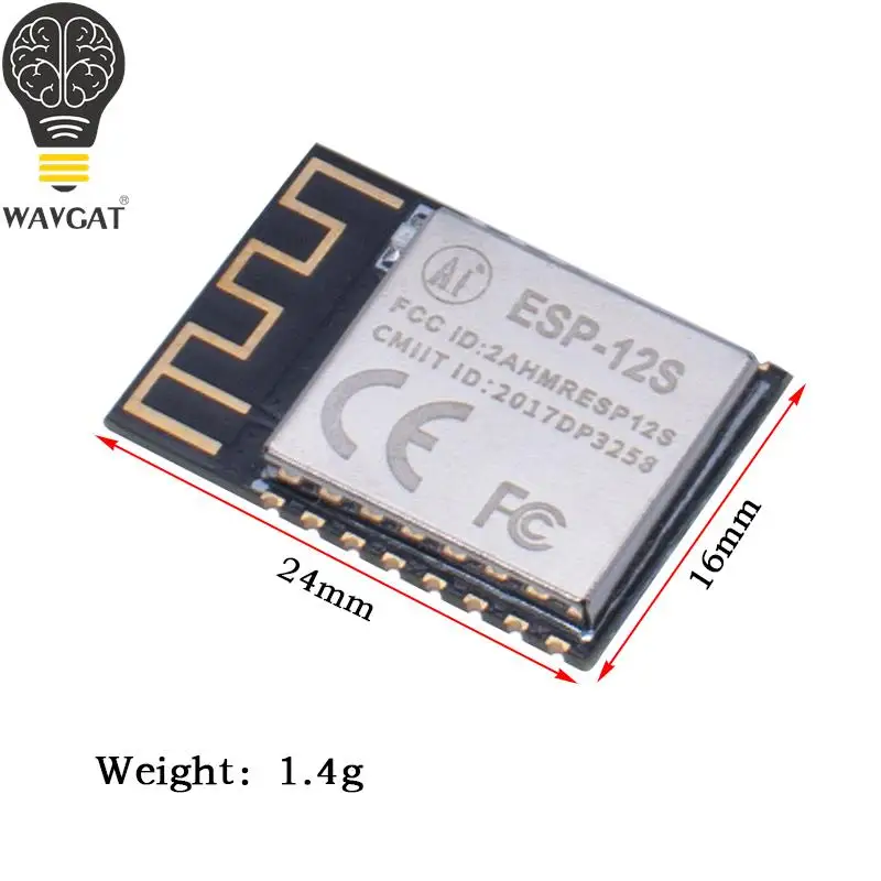 Wireless WIFI Module ESP8266 ESP-12F ESP-12E ESP-12S  Serial WIFI Model ESP-12E Upgrade Remote ESP12F ESP12 4M  WAVGAT