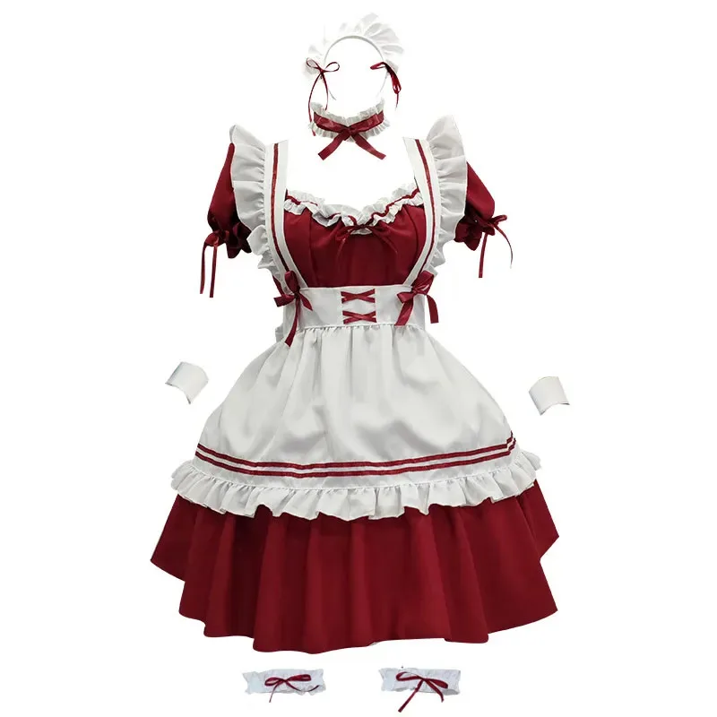 Sexy Maid Uniform Set Cos Silicone Head Cover Makeup Crossdresser Cosplay MTF Male To Female Realistic Silicone Headgear