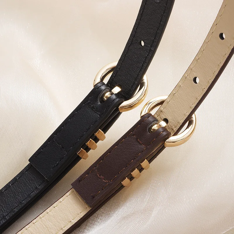 1spc Fashionable Retro Imitation Leather Belt for Women, Simple and High-End Slimming Belt Decoration for Jeans, Waist Cinching