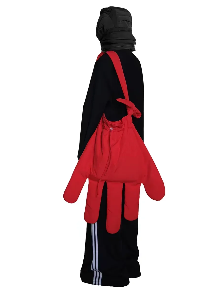 Czerwone nylonowe duże torby na rękawiczki Damskie w stylu ulicznym Torba na ramię w stylu euroamerykańskim Czyste i torby Crossbody Dziewczęca torba