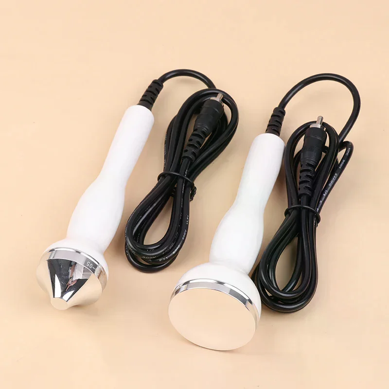 Acessório ultrassônico para instrumento de beleza - Cabeça de massagem plana com ponta de sonda de ultrassom para olhos e rosto