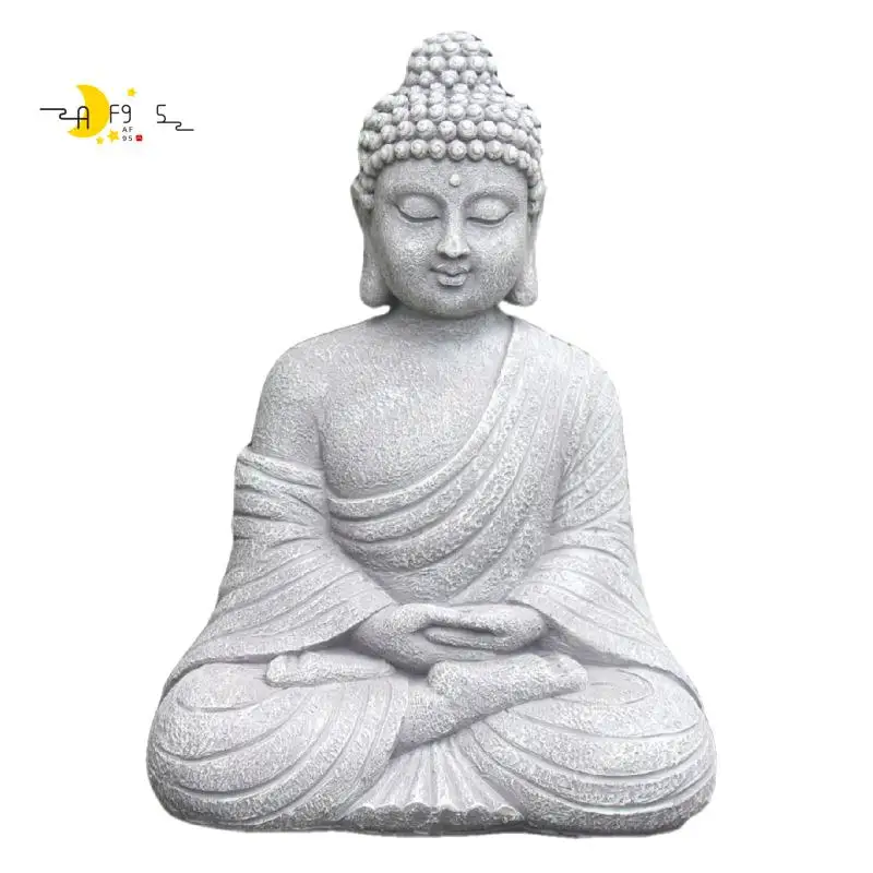 

AF95-Vintage Garden Buddha Statue Indoor Outdoor Garden Zen Buddhism Figurine Sculpture Home Office Store Decor Ornament