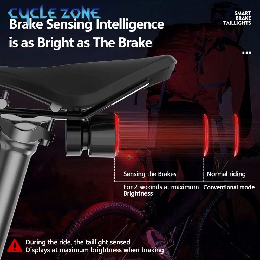 ไฟท้ายจักรยานพร้อมเซ็นเซอร์อัจ - Smart Bike Brake Sensor Rear Light บทวิจารณ์และราคา