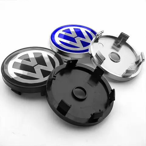 4Pc 55mm 56mm 60mm 65mm For Volkswagen R-Line R Polo T5 Golf Passat Scirocco VW GTI Car Wheel Center Hub Cap Rim Cover Stickers