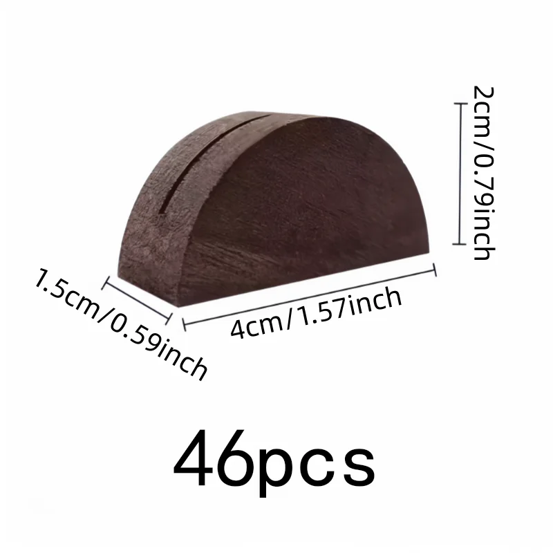 46 pcs Table Place Card Holders for Wedding Table Settings, Stable Flat Bottom, Aesthetic Minimal Design