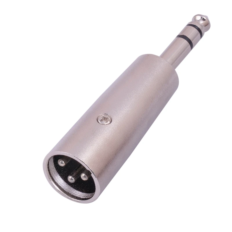 1/4-in Male TRS to XLR Male Adapter,  Connector Gender Change 6.35mm Balanced Coupler Adaptor for Mixer/Speaker