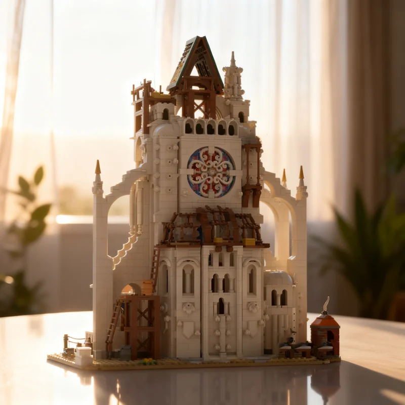 

3512 деталей MOC: Средневековый строительный комплекс, модель замка, конструктор, креативный подарок, коллекционный декор, премиум-класс для детей и взрослых